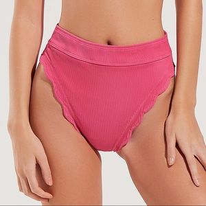 Out From Under Scallop High-Waisted Bikini Bottom